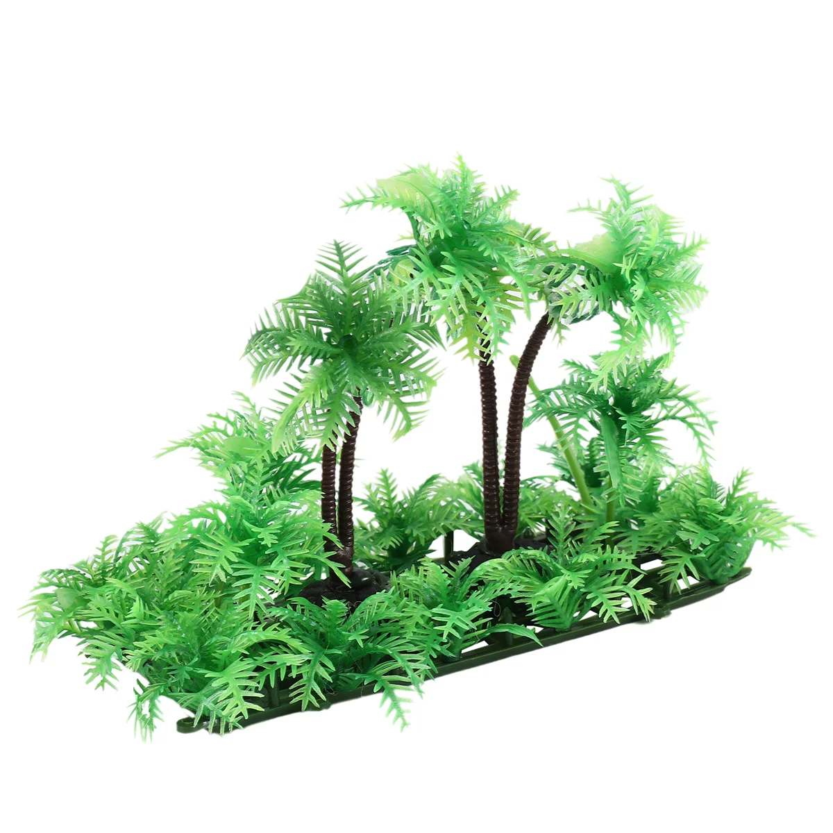 3.9 inch Height Artificial Coconut Palm Plant for Aquarium Fish Tank Green