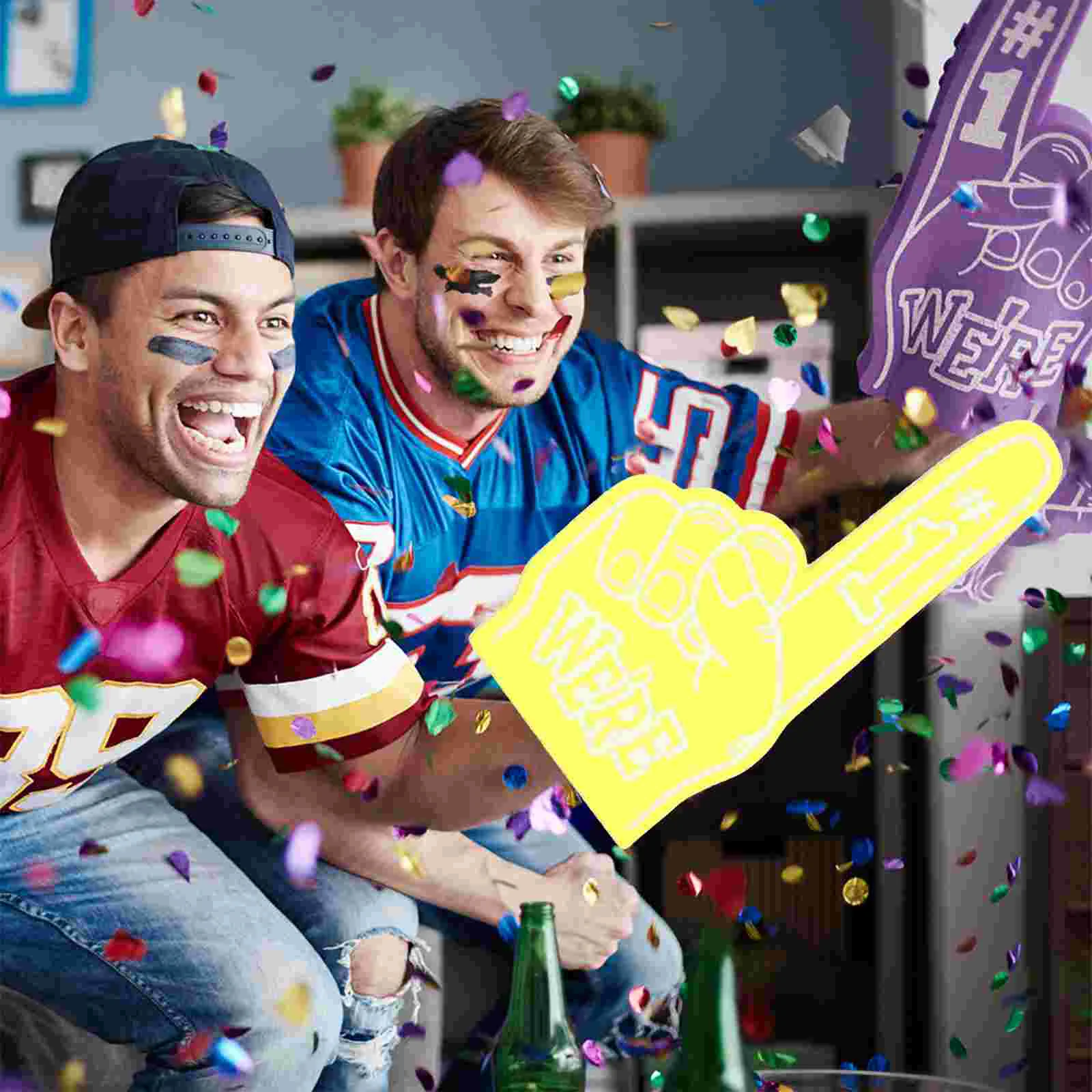 8 Pcs Pompom Foam Finger Cots Cheerleader Clap Hands Child Bulk Toys Inflatables Eva Upholstery