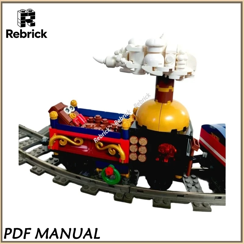 Winter Train Hot Chocolate Tanker Car MOC Building Blocks Set, Detailed Festive Cargo Wagon For Adult Hobby Enthusiasts