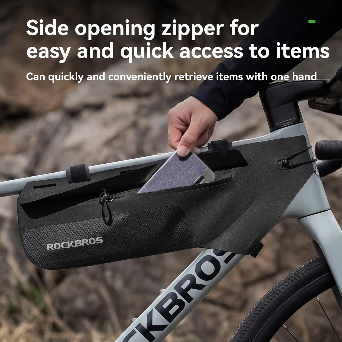Gravel Bike Frame Bag Bikepacking - حقيبة إطار الدراجة المقاومة للماء، سعة