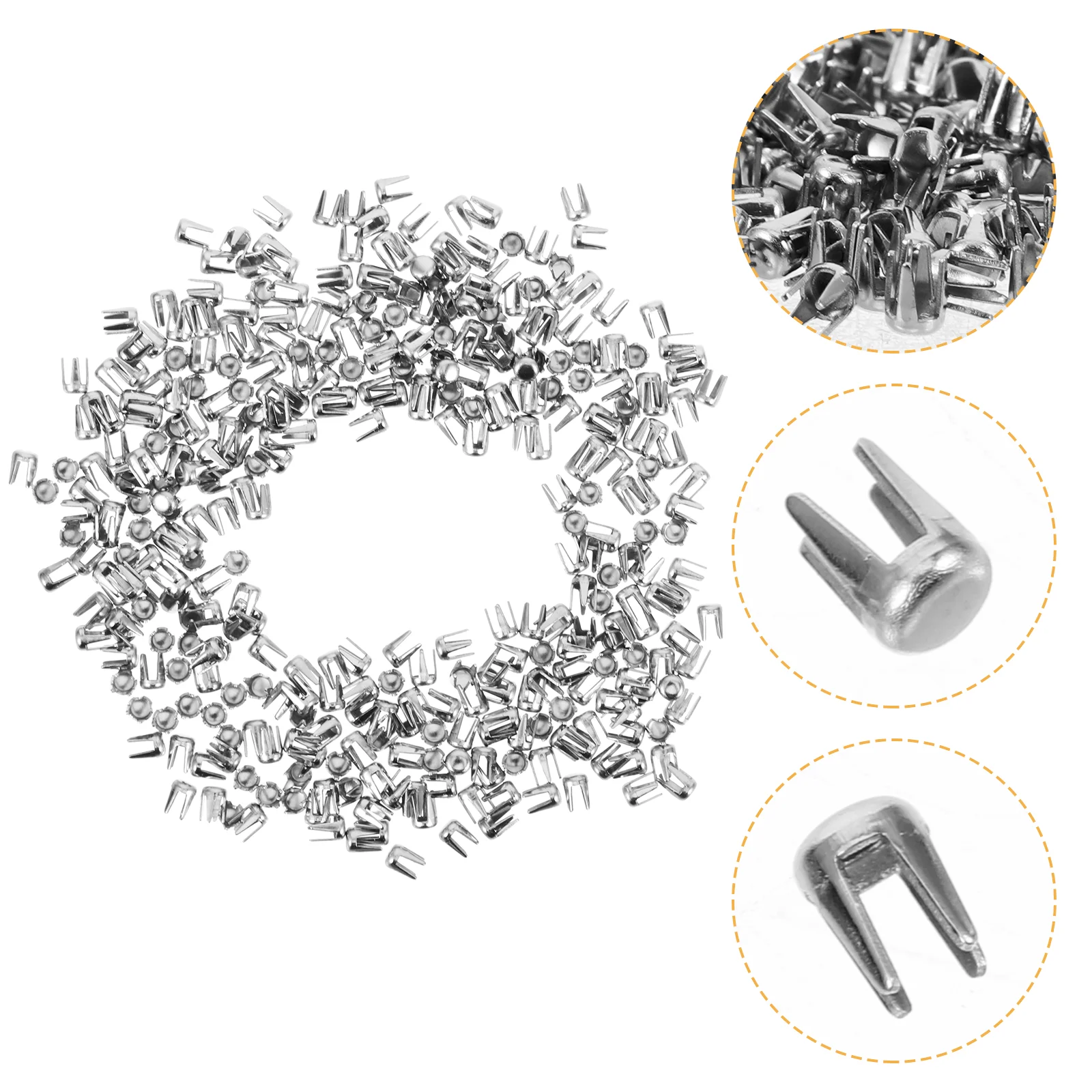  5000 Pcs Jewelry Making Supplies Bead Nailer Studs Four Claw Craft Rivets Pearl Snap Metal Spikes for Clothing