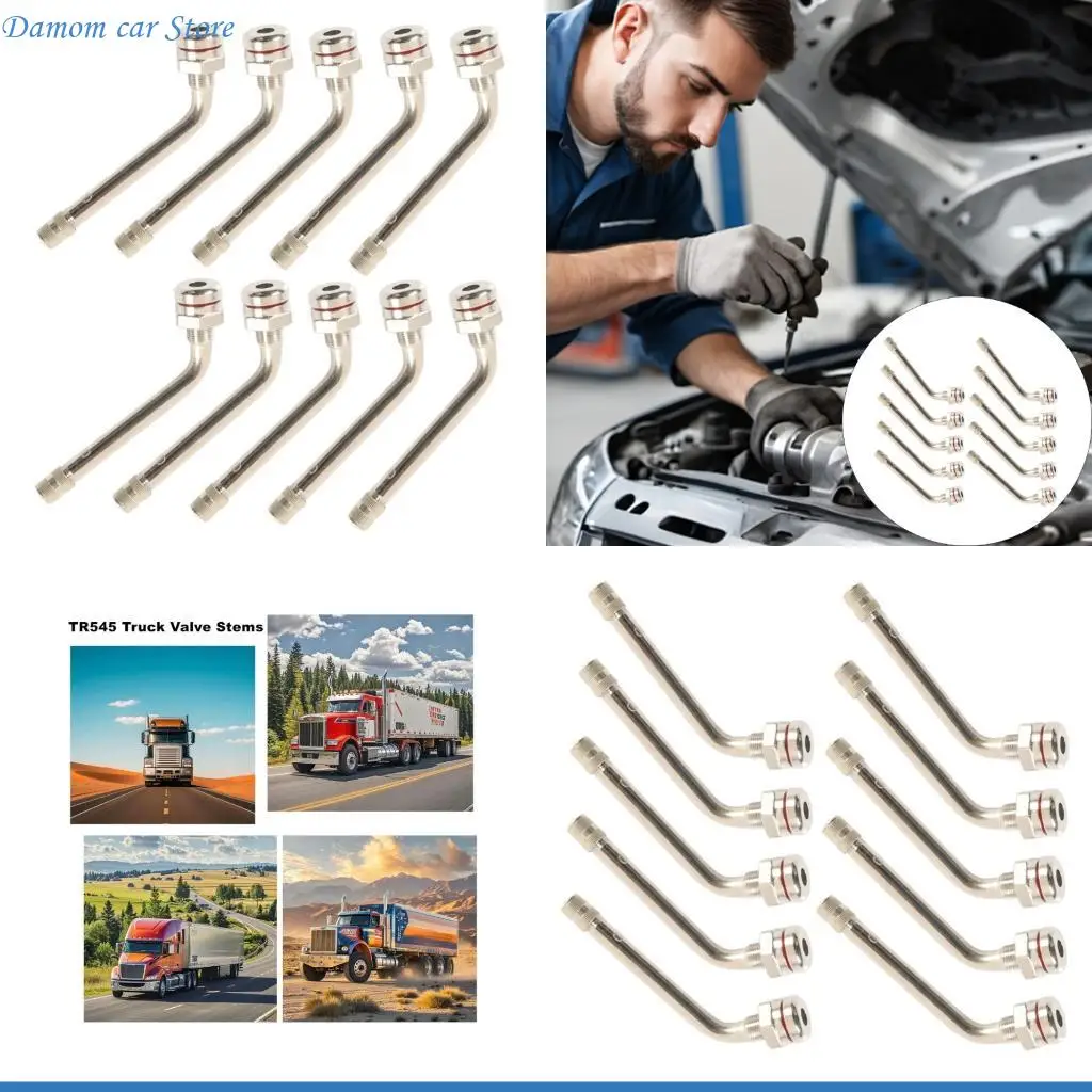 

A2UC 10 шт., устойчивые к ржавчине медные шинные клапаны, стержни TR545D для коммерческих автомобилей, замена колес 22,5 24,5