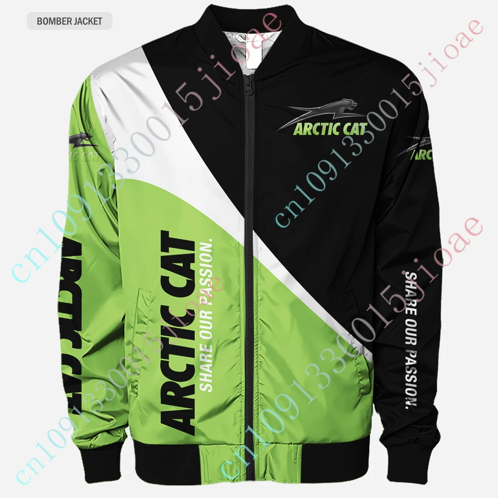 

Arctic Cat Thick Coat Bomber Jacket Jackets For Men's Clothing Techwear Baseball Uniform Harajuku Parkas Windbreaker Custom Logo