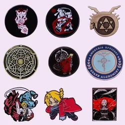 Manga Fullmetal Alchemist Enamel Lapel Pin Collect Badge Cute Children Gift Jewelry Adorn Backpack Collar Brooches Wholesale