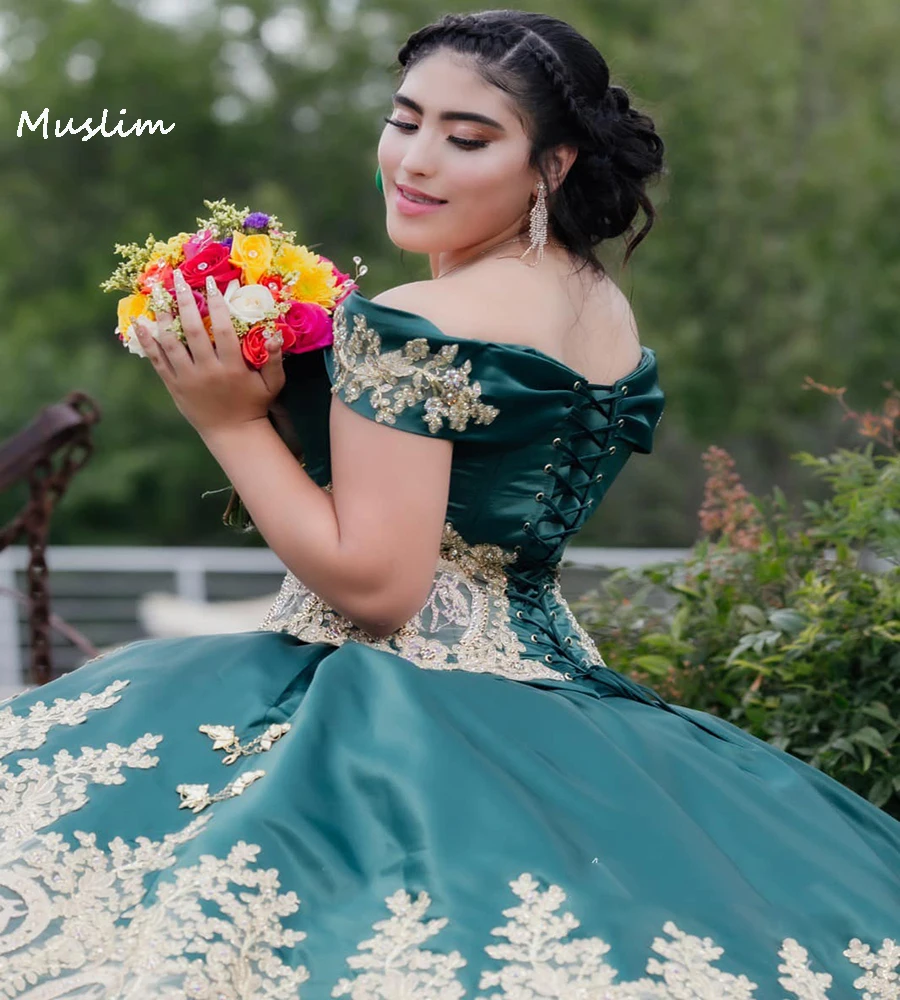 Luxury Emerald Green Quinceanera Dresses Mexican Vestido 15 Quinceañeras Organza Tiered Ruffles Corset Birthday Customized