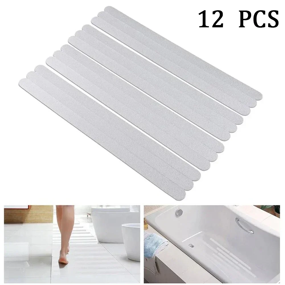 Anti-slip Strips Bathtub Shower Mat Non Slip On Tiles Grip High Quality PEVA Safety Tape 12PCS White Anti Slip