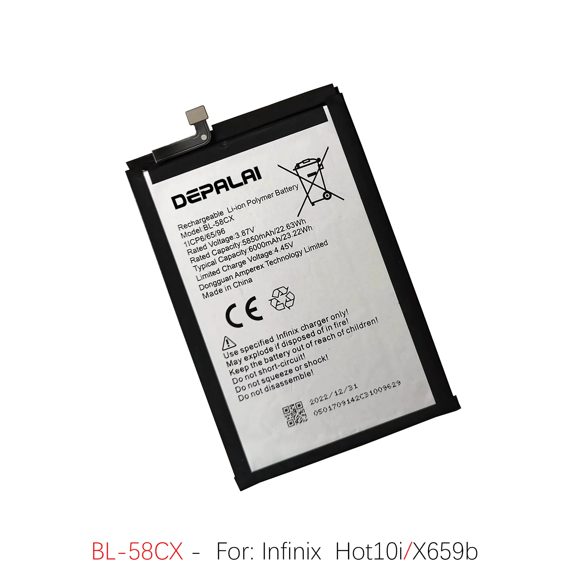 BL-39EX BL-39HX BL-39KX BL-49FX For Infinix Hot 5 Lite X559 X606 Hot7 Hot8 Note8 9Play Battery BL-58BX BL-58CX Batteries BL-51BX