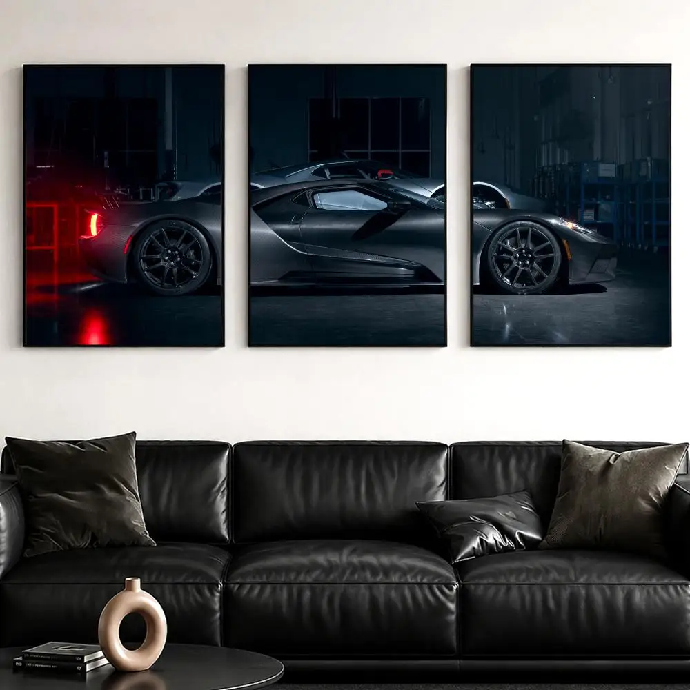 G-GT Liquid Carbon Edition Painting Calligraphy Canvas Wall Art Poster Set for Bedroom Living Room Home Decor Prints Gift