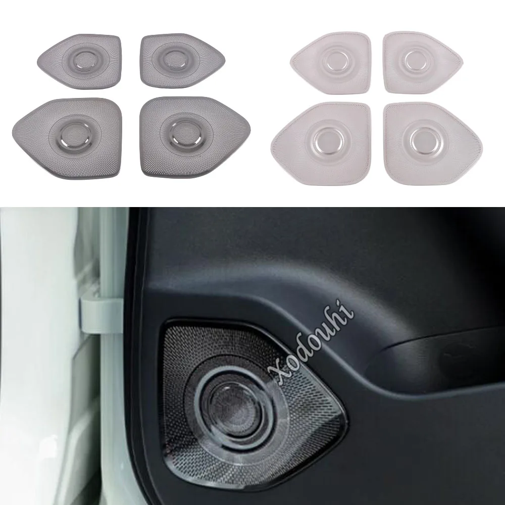 

Car Stainless Steel Door Audio Speaker Cover Loud Frame Tweeter Stick Accessories For Nissan X-trail Xtrail Rogue 2021 2022 2023