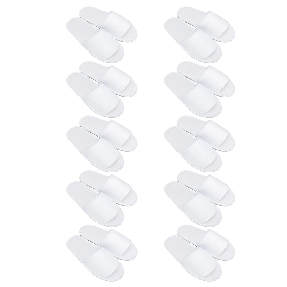 

10Pairs Half Cover Disposable Slippers Elastic Thickened Sole Skidproof Adult Travel Hotel Single Use Disposable Slipper