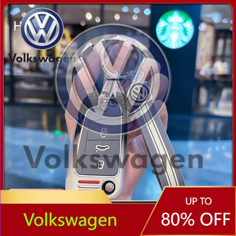 

Car Sticker For VOLKSWAGEN VW Car Zinc Alloy Smart Remote Key Key Fob Case Cover For VW Volkswagen MK7 Golf 7 Tiguan MK2 For Sea