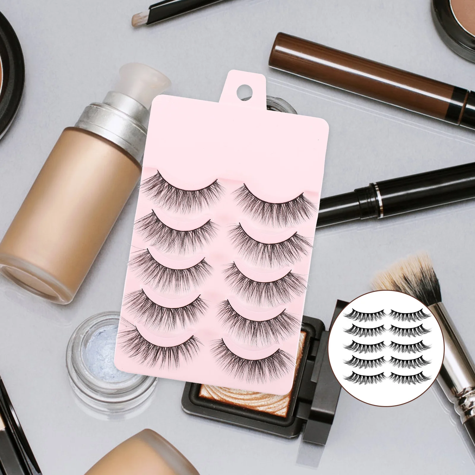 5 paar dikke handgemaakte natuurlijke valse wimpers voor vrouwen lange chique make-up accessoires dagelijks feestgebruik valse wimpers