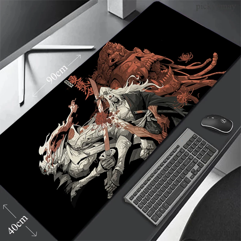 Gaming Mousepads Mousepad Warrior Large Mouse Mat Big Desk Pads Non-Slip Rubber Mouse Pad Big Keyboard Mats