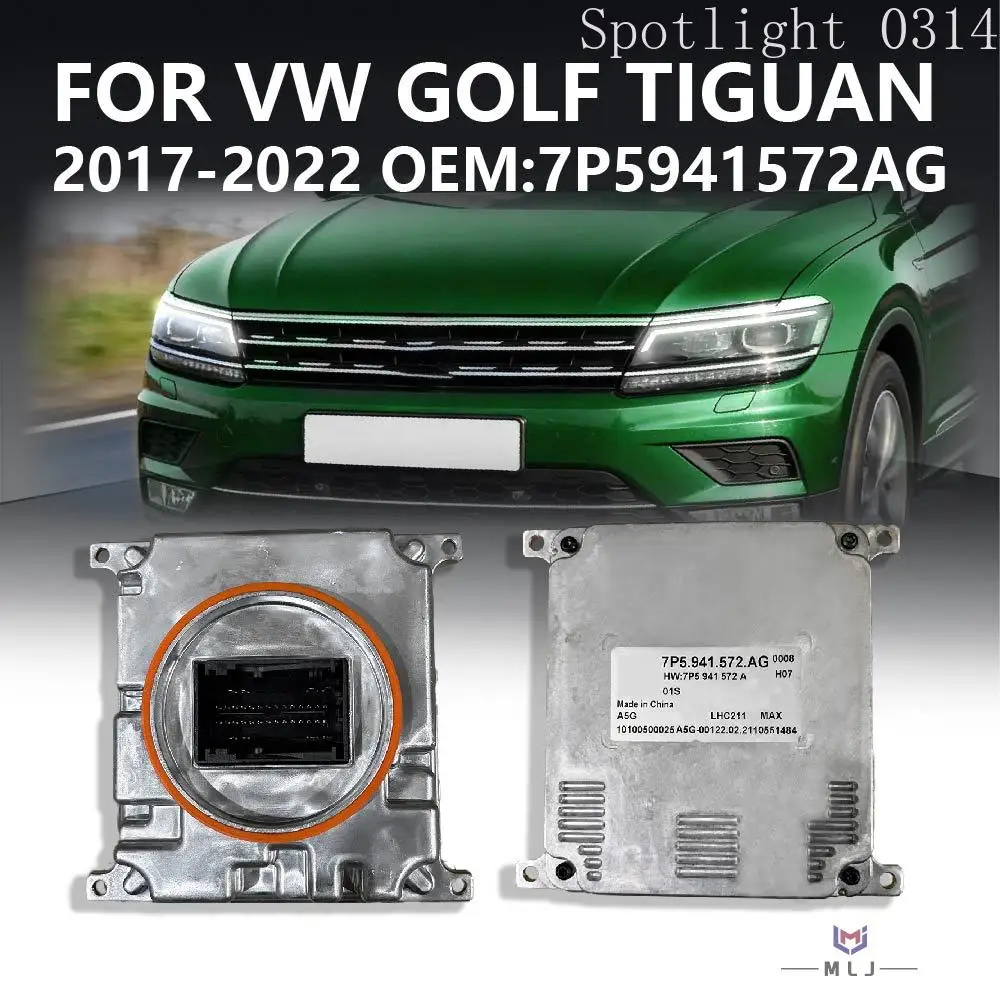 

7P5941572AG Модуль управления светодиодными фарами (балласт) для Volkswagen Golf Tiguan 2017-2022, блок управления дальним/ближним светом