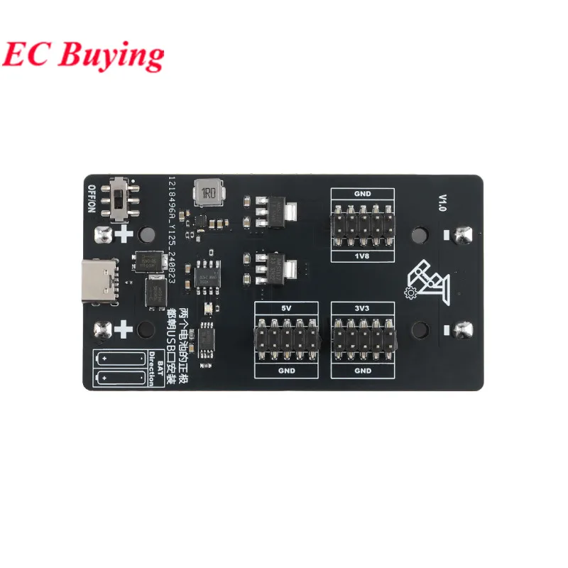 UPS-Stromversorgungsmodul Typ-C, Single-Chip, unterbrechungsfreies Laden und Entladen von 18650-Lithiumbatterien, 1,8 V, 3,3 V, 5 V mit LED-Anzeige – Detail 9