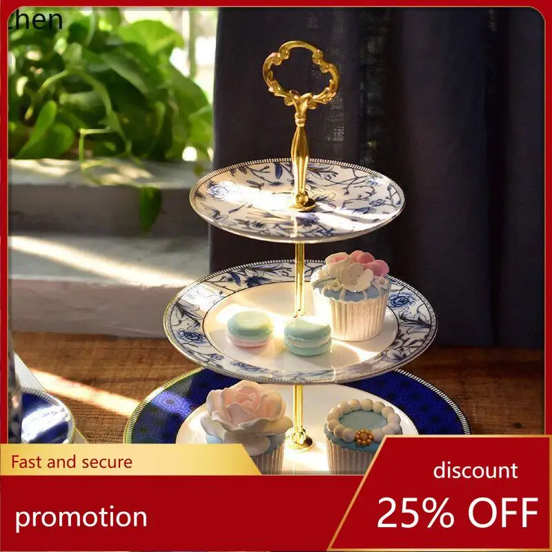 

YFY double-layer fruit platter afternoon tea dessert dry fruit candy tray living room creative three-tier dessert cake stand
