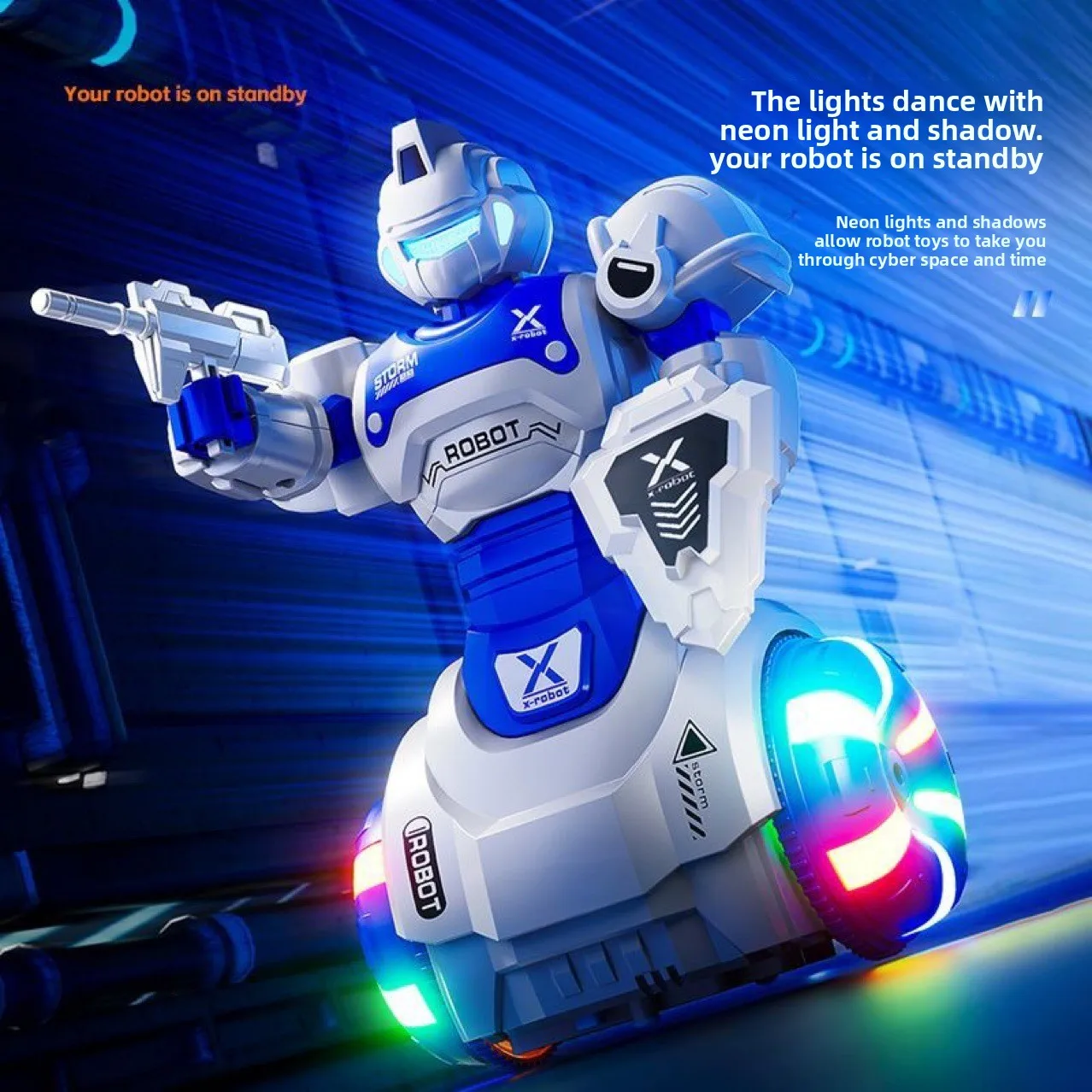 Children's Starlight Robot Electric Colorful Light Music All Around Sliding Dance Toy