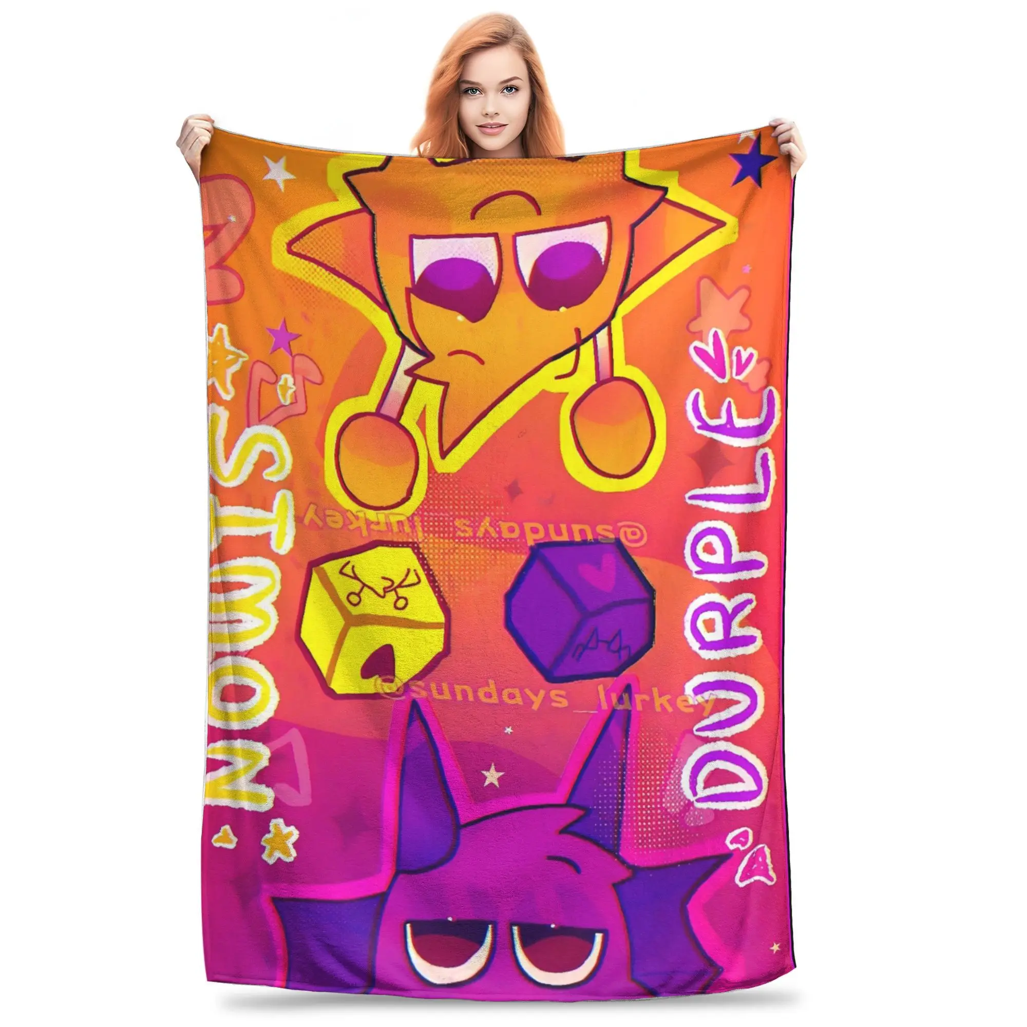 

Супер теплые одеяла для детей, пикника, аниме, Sprunki Incredibox, игровое постельное белье, пледы для спальни, уличный тренд, чехол для дивана-кровати