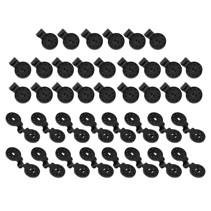 20/50/100PCS Shade Cloth Plastic Clips Fix Clamp Windproof Awning Clamp Grip Round Plastic Black Clips for Sun Shade Net