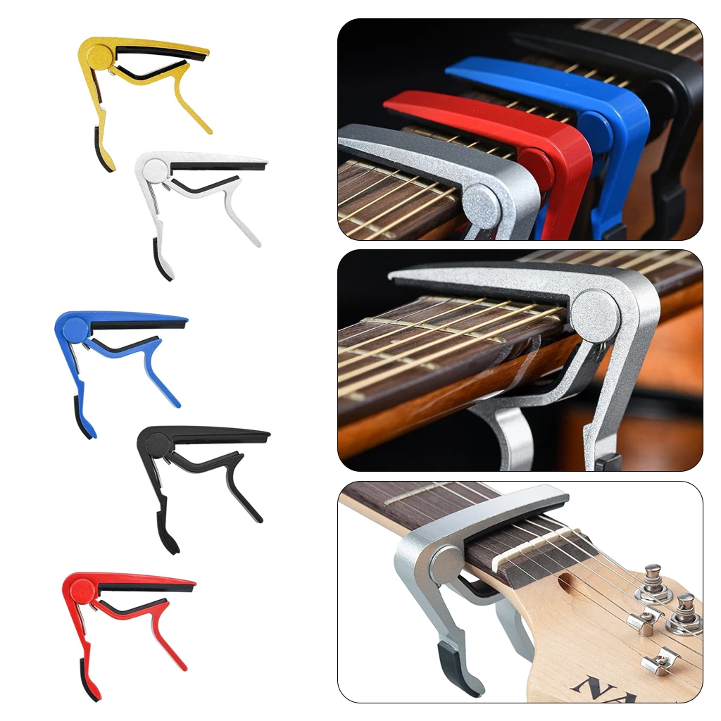 New Guitar Capo Silver Quick Change Clamp Key Acoustic Classic For Tone Adjusting for Electric Acoustic Guitar Ukulele Capo