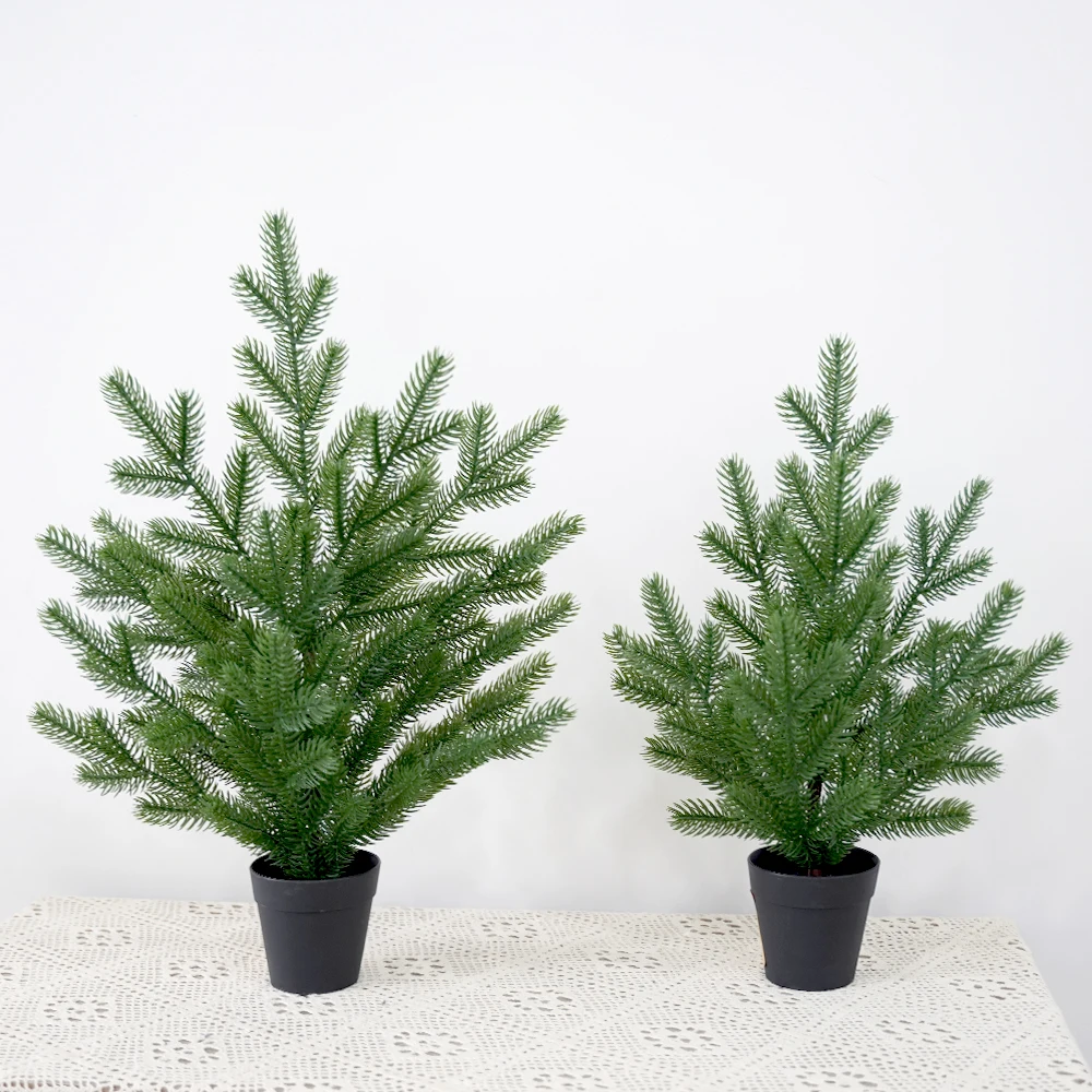 

Artificial Norfolk Pine Trees Fake Potted Tree Christmas Tree Indoor Outdoor Plant for Home Office Garden Decor