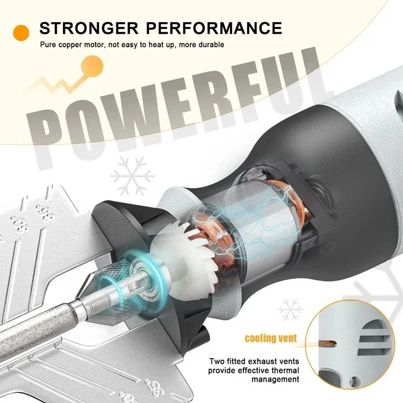 Cordless Chainsaw Sharpener, Electric Handheld Chainsaw Sharpening Kit, High Speed ​Chainsaw Sharpening Tool