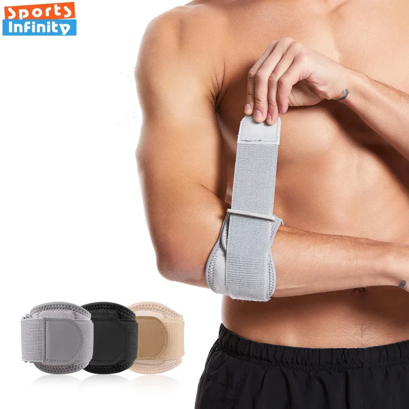 1 Pcs Elbow Pad Adjustable Compression Bandage Elbow Brace Gym Sports Badminton Vollleyball Tennis Elbow Support Protector Strap