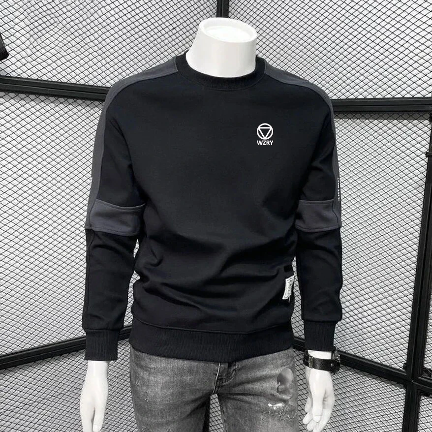 

2024 New Men's Fashion WZRY Golf T-shirt Autumn Long sleeved Top High Quality Round Neck Men's Golf Clothing Men's Casual Tops