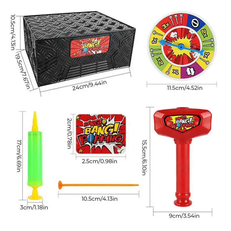 Hammer Balloon Blast Box Game Fun For Children Great Creative Antistress Crazy Party Prank Funny Educational Toy