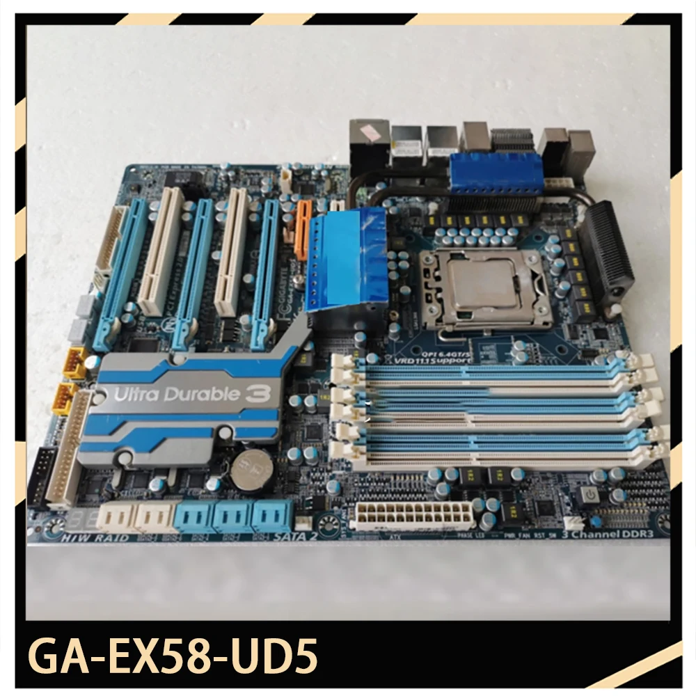 For Gig-abyte X58 overclocking motherboard LGA1366 Support X5650 GA-EX58-UD5