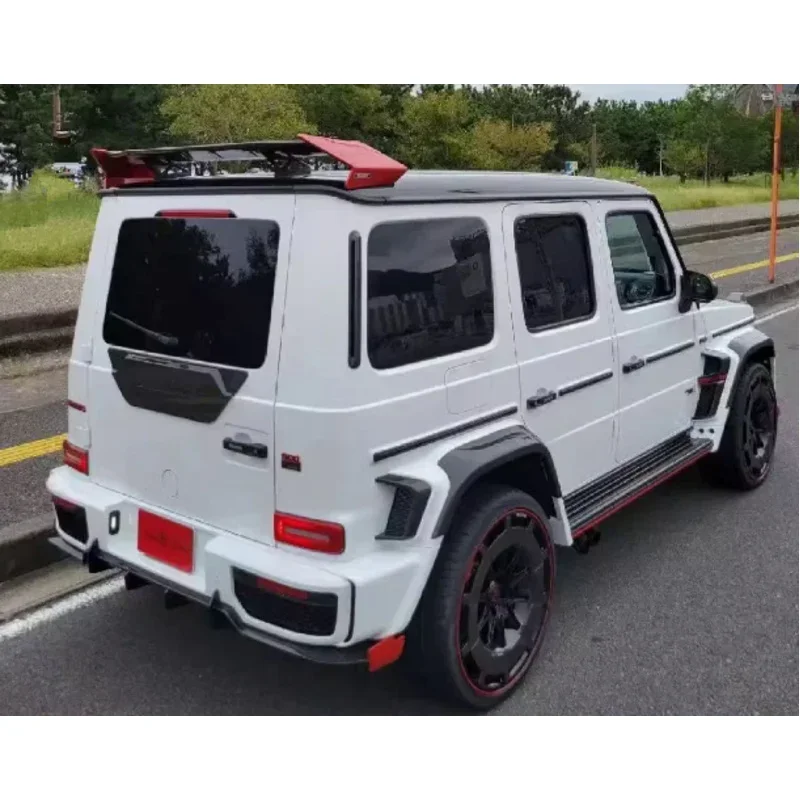 For Mercedes-Benz W464 G-Class G500 G550 G63 G900 AMG 2019-2023 Real Dry Carbon Car Rear Wing Trunk Lip Roof  Spoiler