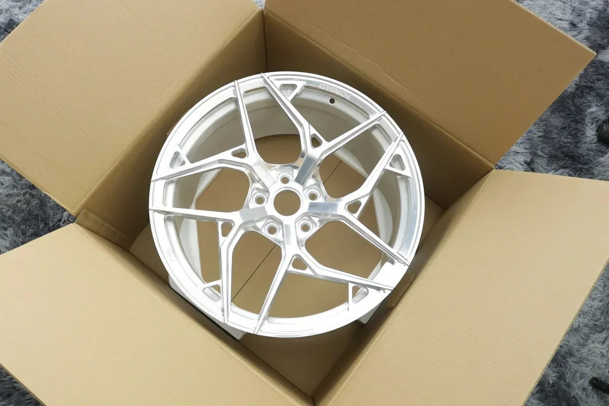 Five Spokes Gold Monoblock Forged Car Wheel Rims 20x8.5 Inch 5*114.3 Aviation Aluminum Alloy 6061-T6 Car Hubs New Condition