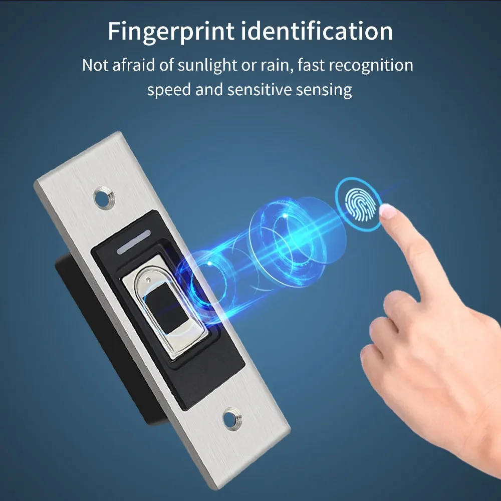 Waterproof Metal Smart Door Lock with Fingerprint & RFID - Biometric Access Controller, Concealed Pit Mount, Durable Keypad