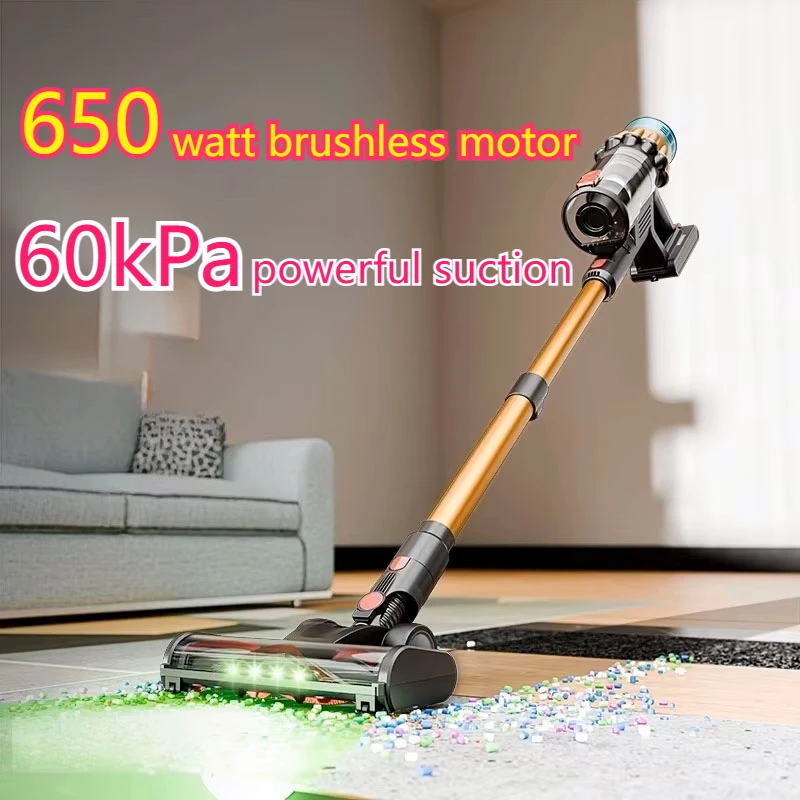 MPQU V22 60kPa draagbare draadloze stofzuiger 650W borstelloze motor touchscreen verwijderbare batterij 1,2L stofbeker 50min looptijd