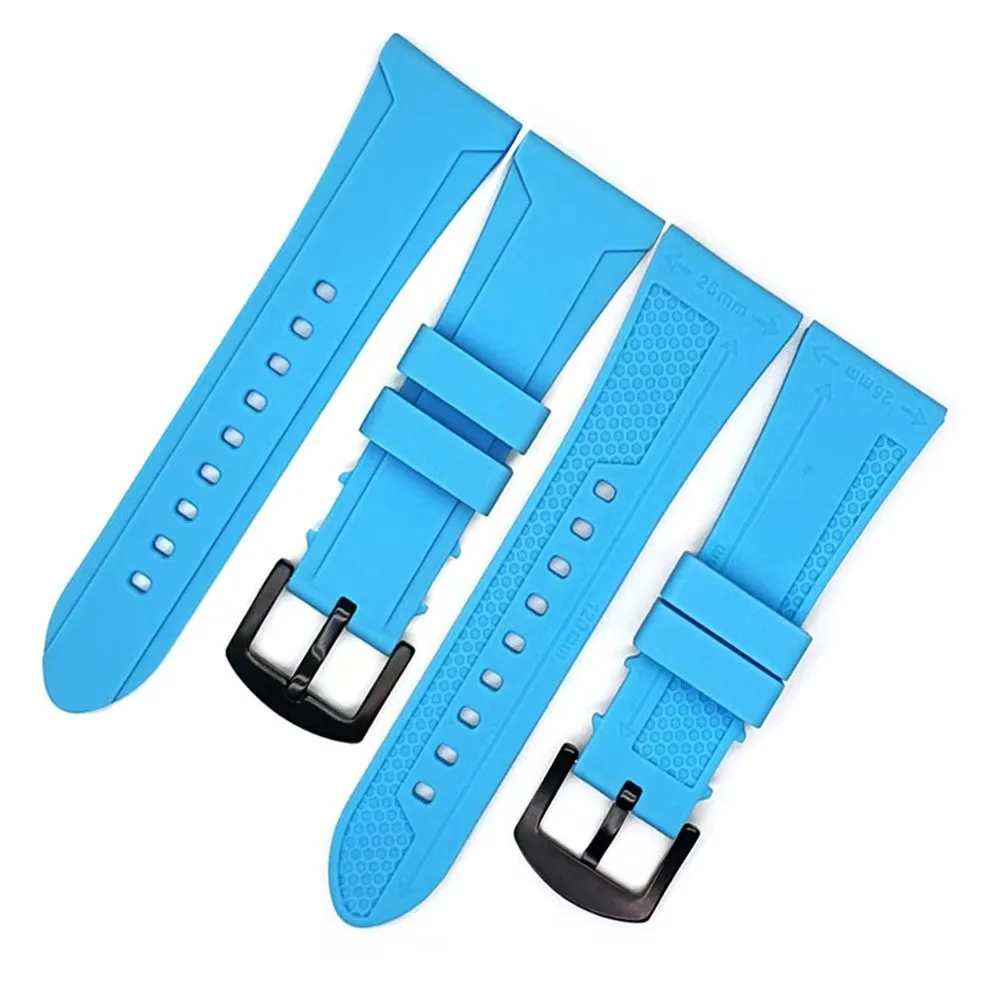20mm 22mm 24mm 26mm para panerai samsung huawei garmin diesel pulseira pam relógio de borracha masculino pulseira à prova dwaterproof água