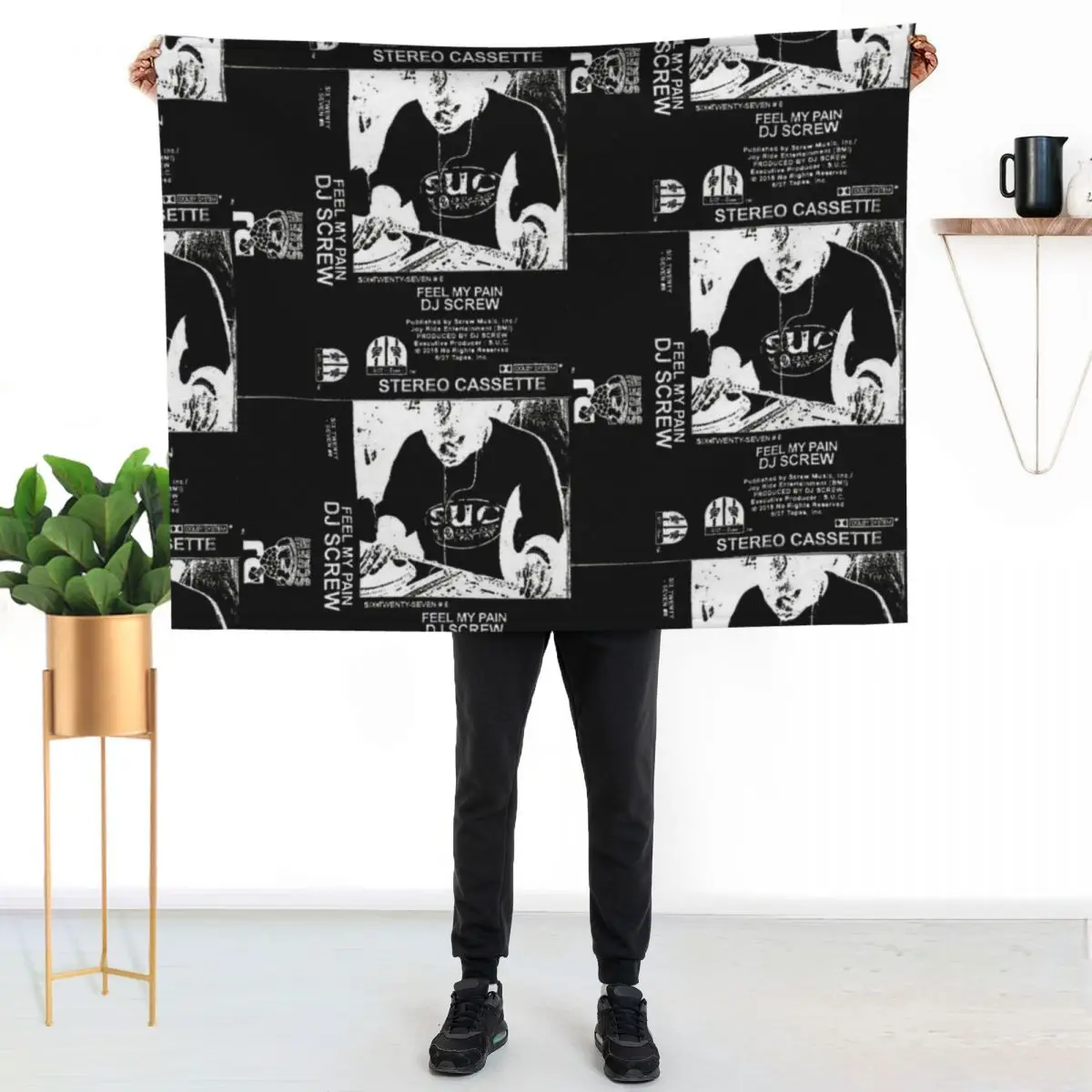 DJ SCREW FEEL MY PAIN INVERTED Throw Blanket Soft Breathable Blanket for Night Sleeping