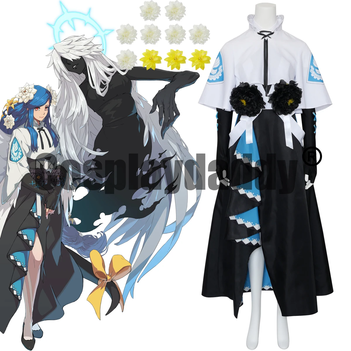 Guilty Gear Strive Queen Dizzy Cosplay Costume reine de la Compassion en pleine fleur tenue robe