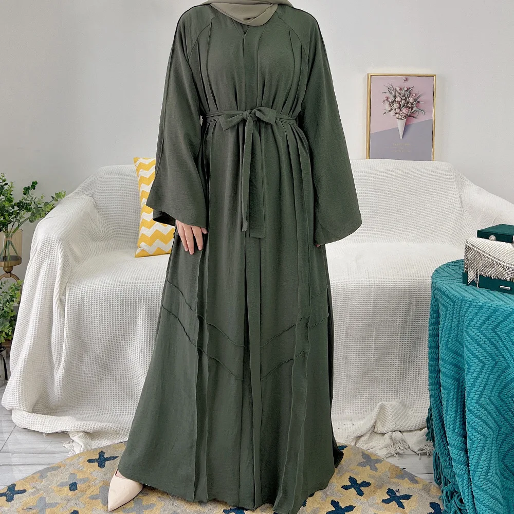 

2024 Eid Al Adha Open Abaya Modest Jalabiya Women Muslim Kimono Cardigan Islamic Maxi Dress Dubai Turkey Kaftan Robe Gown Caftan