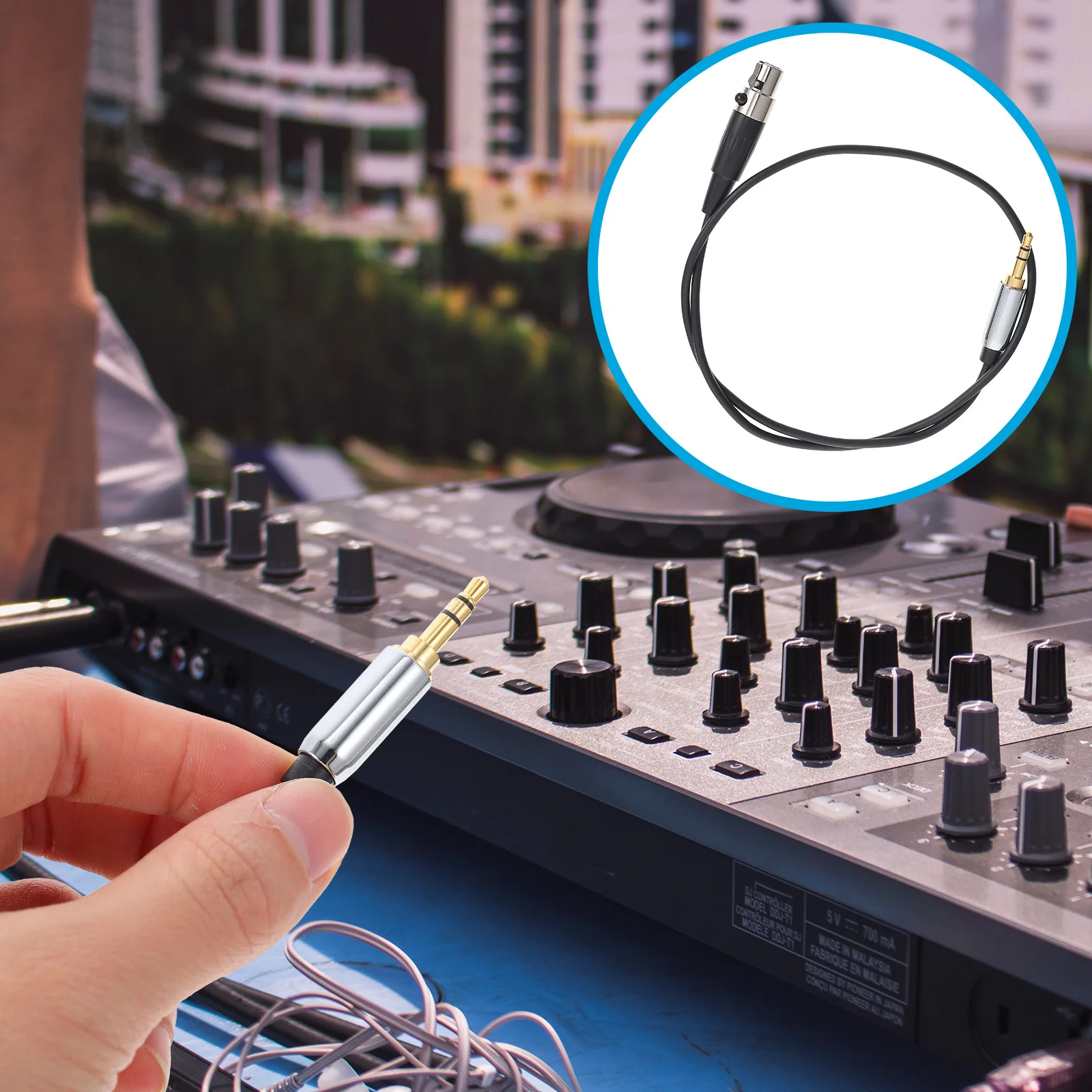 

Xlr Female to 3.5mm Male Trs Audio Cable Durable PVC Copper Connector Adapter for Audio Player Mixer Video Recorder Transfer