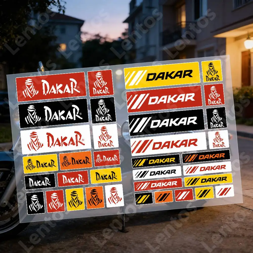 D-dakar Reflective Motorcycle Stickers, 3M Safety Warning At Night In The Dark Scooter Helmets