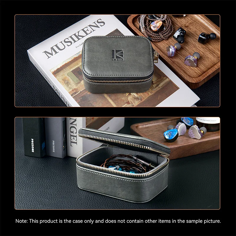 KBEAR BP05 ケース PU 収納ケース 大型ジッパー付きイヤホン収納バッグ
