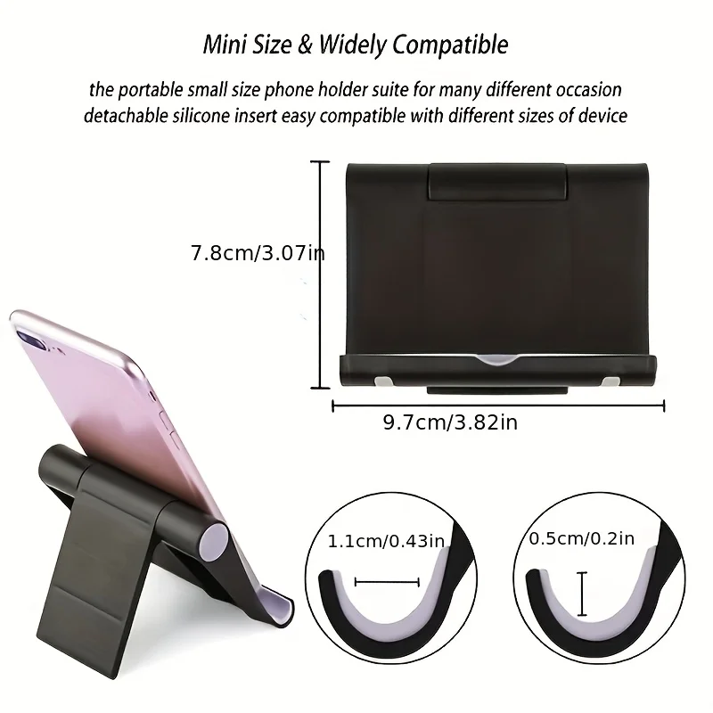 Desktop-Telefonständer, universeller Tablet-Ständer, multifunktionaler faltbarer tragbarer Telefonständer für den Schreibtisch – Detail 1