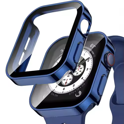 Glass+Case For Apple Watch 42 46mm 45mm 41 49 44mm 40 mm straight edge Screen Protector Cover Case iWatch SE 6 7 8 9 10 11 Ultra - Image 27