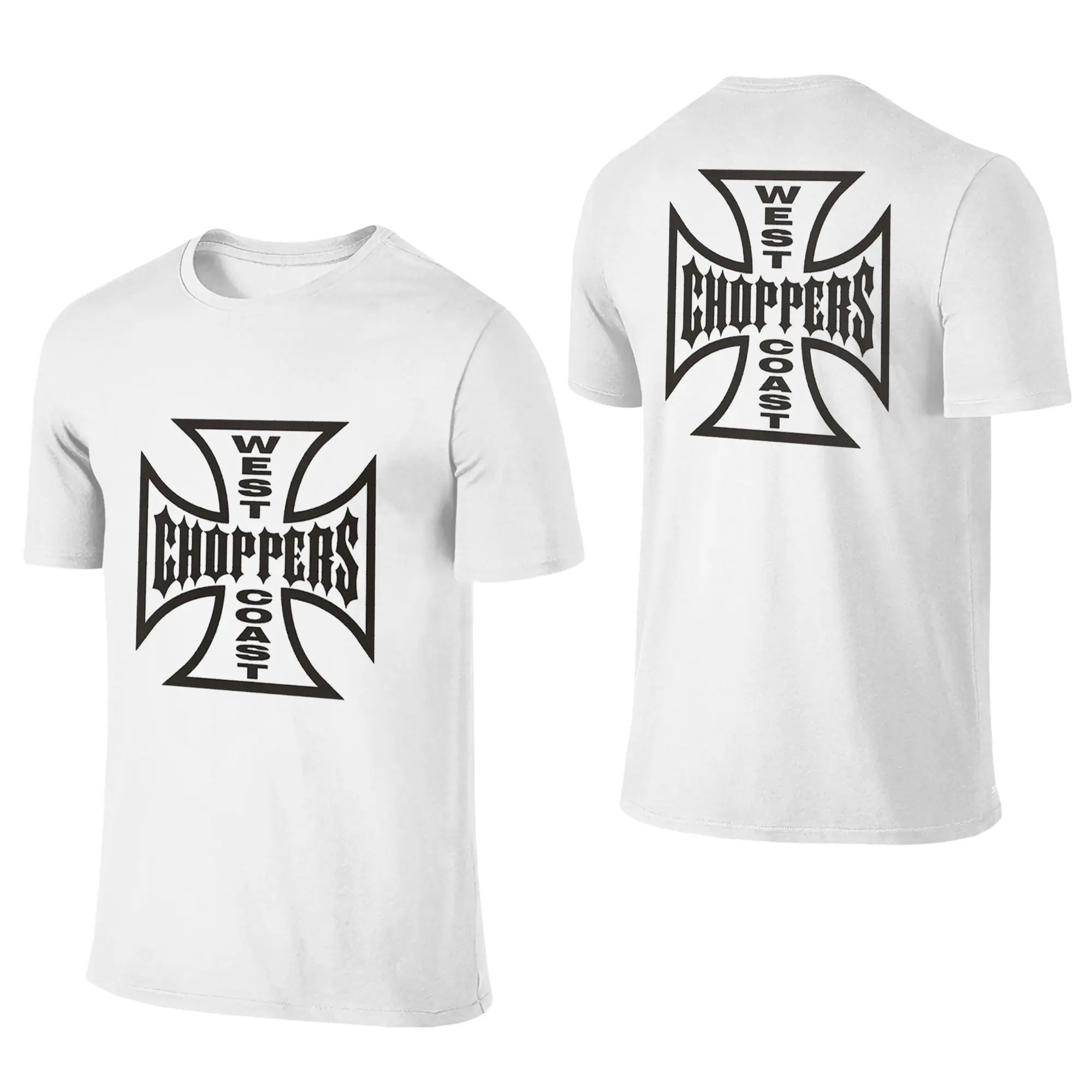 100% Cotton the west CHoPPerS CoaSt motorcycles factory merch T-Shirt Men's Double Sided T Shirt Men Crew Neck Shirts Tops S-6XL