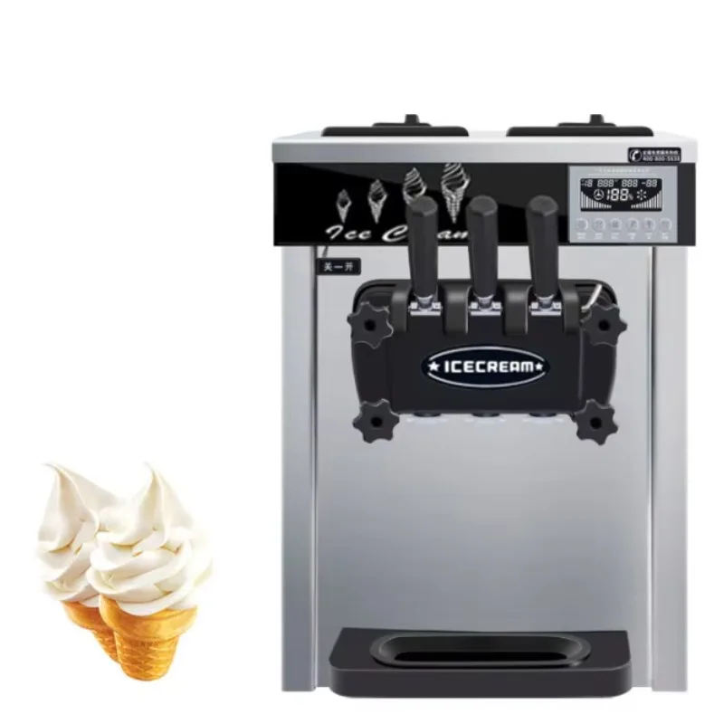 Commercial 3 Flavor Soft Serve Ice Cream Makers Maker Making Machine For Ice Cream Shop