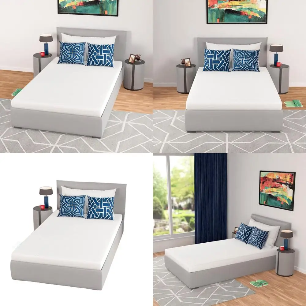 

| Twin Mattress | 5 Inch | Green Tea Gel Memory Foam | Medium Firm Feel | Bed-in-a-Box | CertiPUR-US Certified | Fiberglass Free