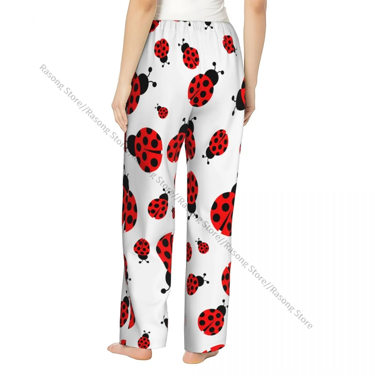 المرأة الفانيلا صالة السراويل لينة الخنفساء الكرتون بيجامة السراويل الشتاء ملابس خاصة