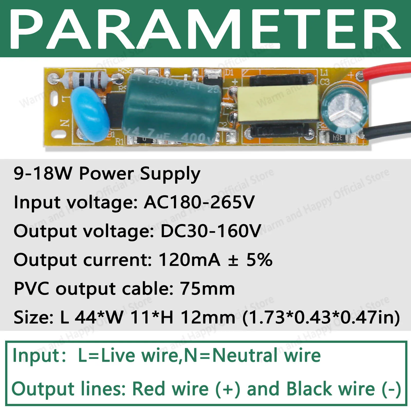 9W 18W 24W 36W 50W 60W LED Driver Power Supply 120mA 230mA 280mA 290mA 600mA Lamp Tube With Bulb Lighting Control Transformer