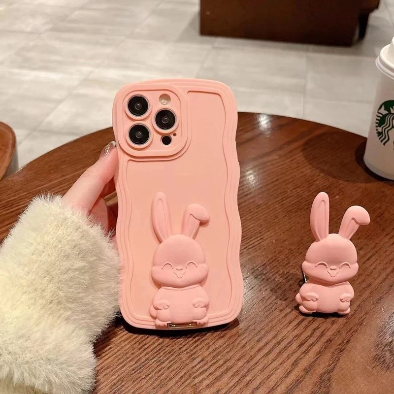 토끼 홀더 웨이브 전화 케이스 삼성 갤럭시 F62 M62 M13 M23 5G M22 M32 M54 M31 M21 M01 M11 M12 M30S M02 M01S M10S M10 커버