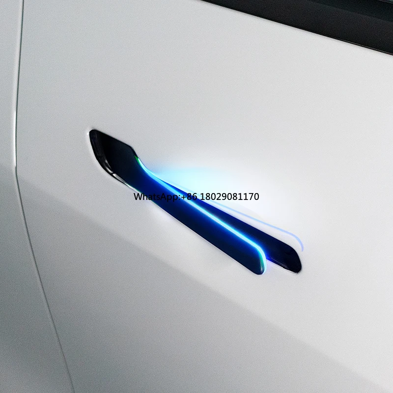 Electric Model Y Colorful LED Lights Car Door Handle for Tesla Model 3 Highland Modification Accessories